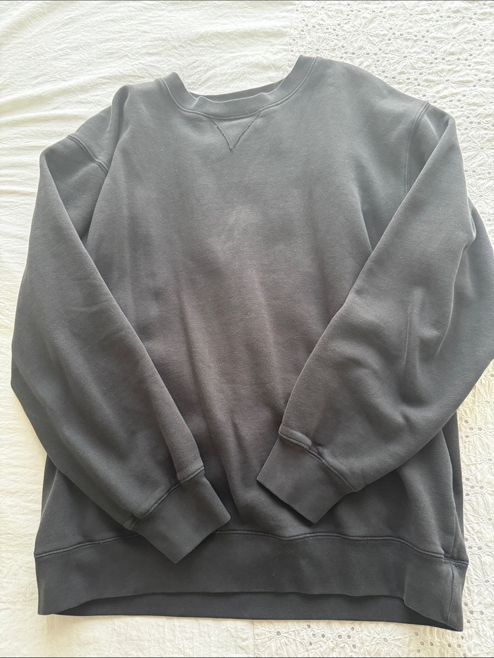 Brandy Melville Oversized Crewneck Sweatshirt - Charcoal Gray